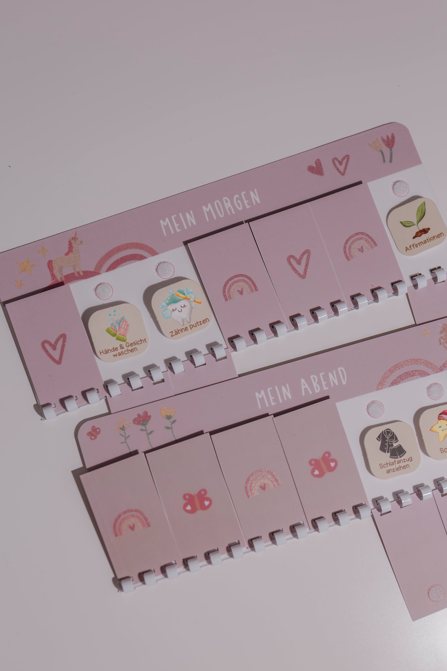 Morgen- & Abendroutine Set Einhorn Glitzer
