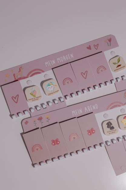 Morgen- & Abendroutine Set Einhorn Glitzer
